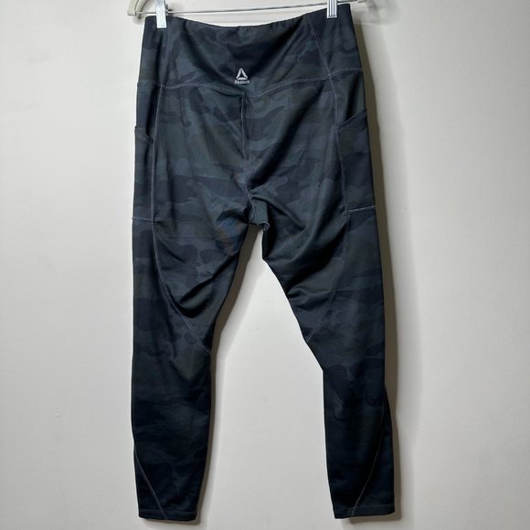 Reebok Multicolor Camo Print Athletic Leggings Women's Large - Picture 3 of 5